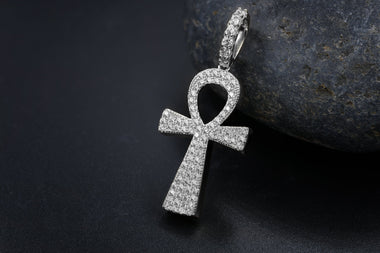 Solid Sterling Silver Ankh Pendant - Kick Doors Apparel 