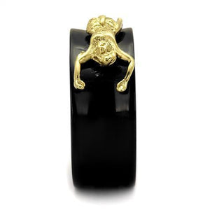 Black Onyx & Gold Crucifix Ring - Kick Doors Apparel 