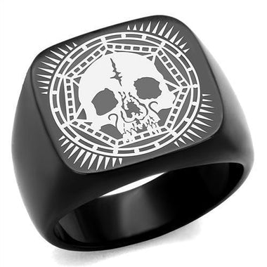Stainless Steel & Onyx Undead Ring - Kick Doors Apparel 