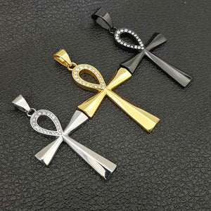 ANKH STEEL PENDANT - Kick Doors Apparel 