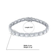 Load image into Gallery viewer, 6MM ICY SQUARE TENNIS BRACELET - Kick Doors Apparel 