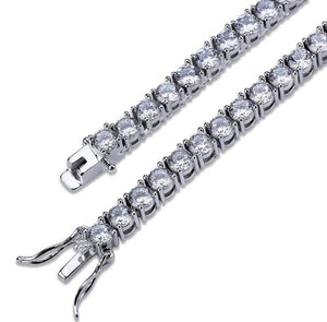 4MM Sterling Silver Tennis Choker - Kick Doors Apparel 