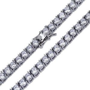 4MM Sterling Silver Tennis Choker - Kick Doors Apparel 