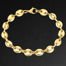 Load image into Gallery viewer, Geometric Coffee Bean Link Chain Bracelet - Kick Doors Apparel 