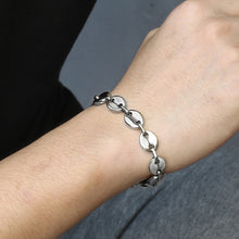 Load image into Gallery viewer, Geometric Coffee Bean Link Chain Bracelet - Kick Doors Apparel 