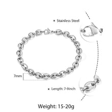 Load image into Gallery viewer, Geometric Coffee Bean Link Chain Bracelet - Kick Doors Apparel 