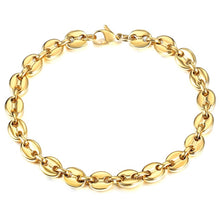 Load image into Gallery viewer, Geometric Coffee Bean Link Chain Bracelet - Kick Doors Apparel 